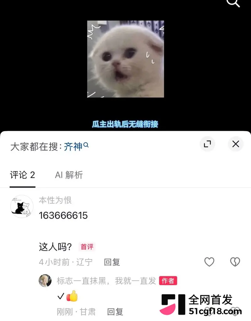 抖音网红 齐神 谎称分手实则无缝衔接 引导粉丝网暴 爱妻人竟然是她自己立的! 图28