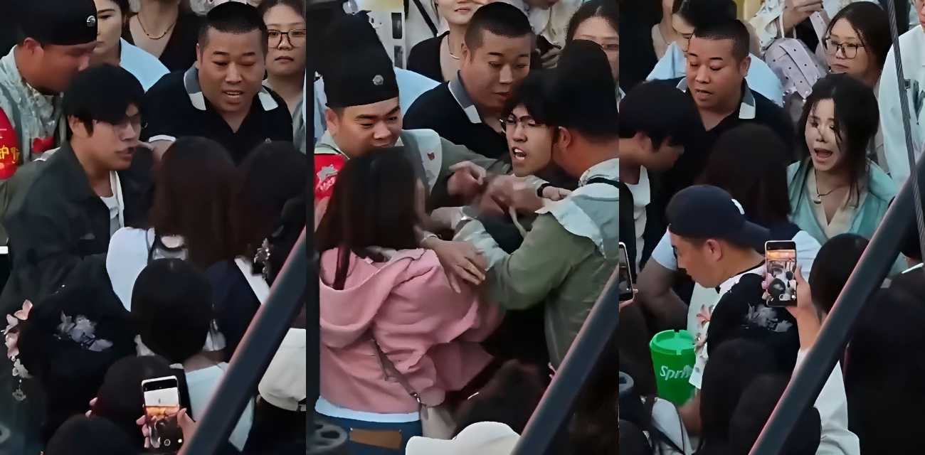 河南开封万岁山打架事件 现场混战打PK 三个女孩和一对情侣 人山人海大逼兜啪啪扇