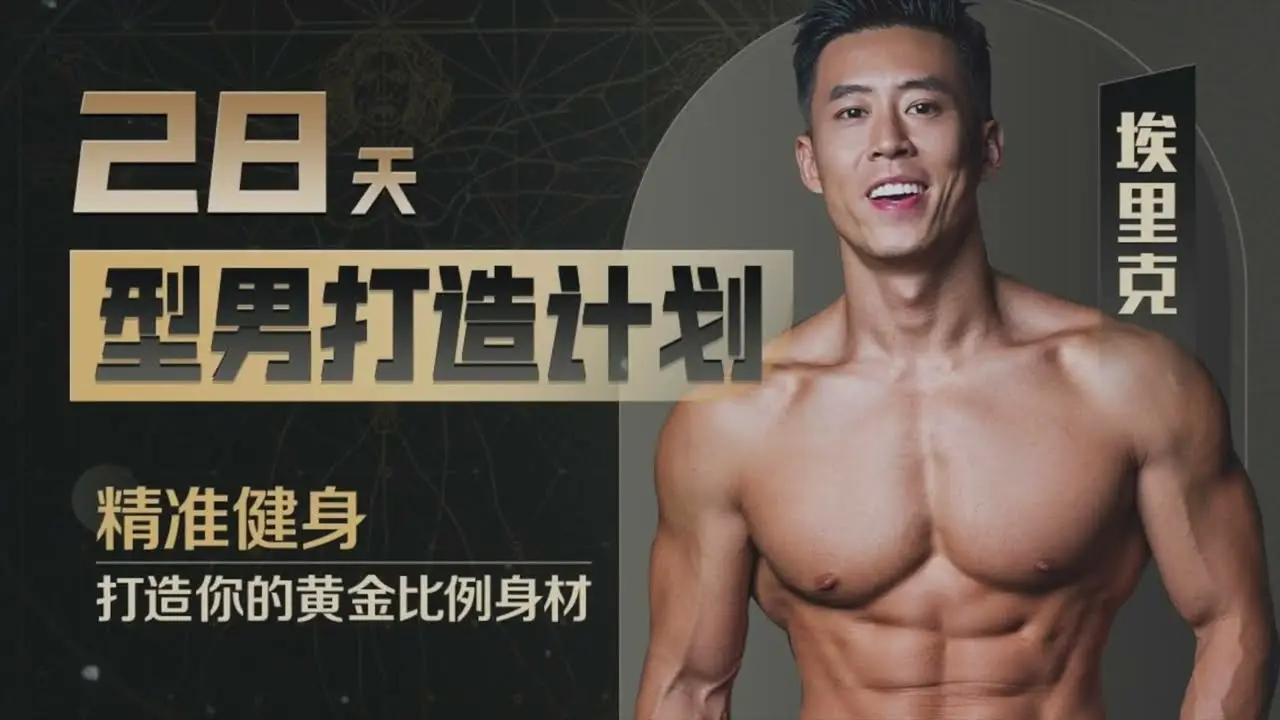 Erik--28天增肌减脂,居家打造黄金比例身材!