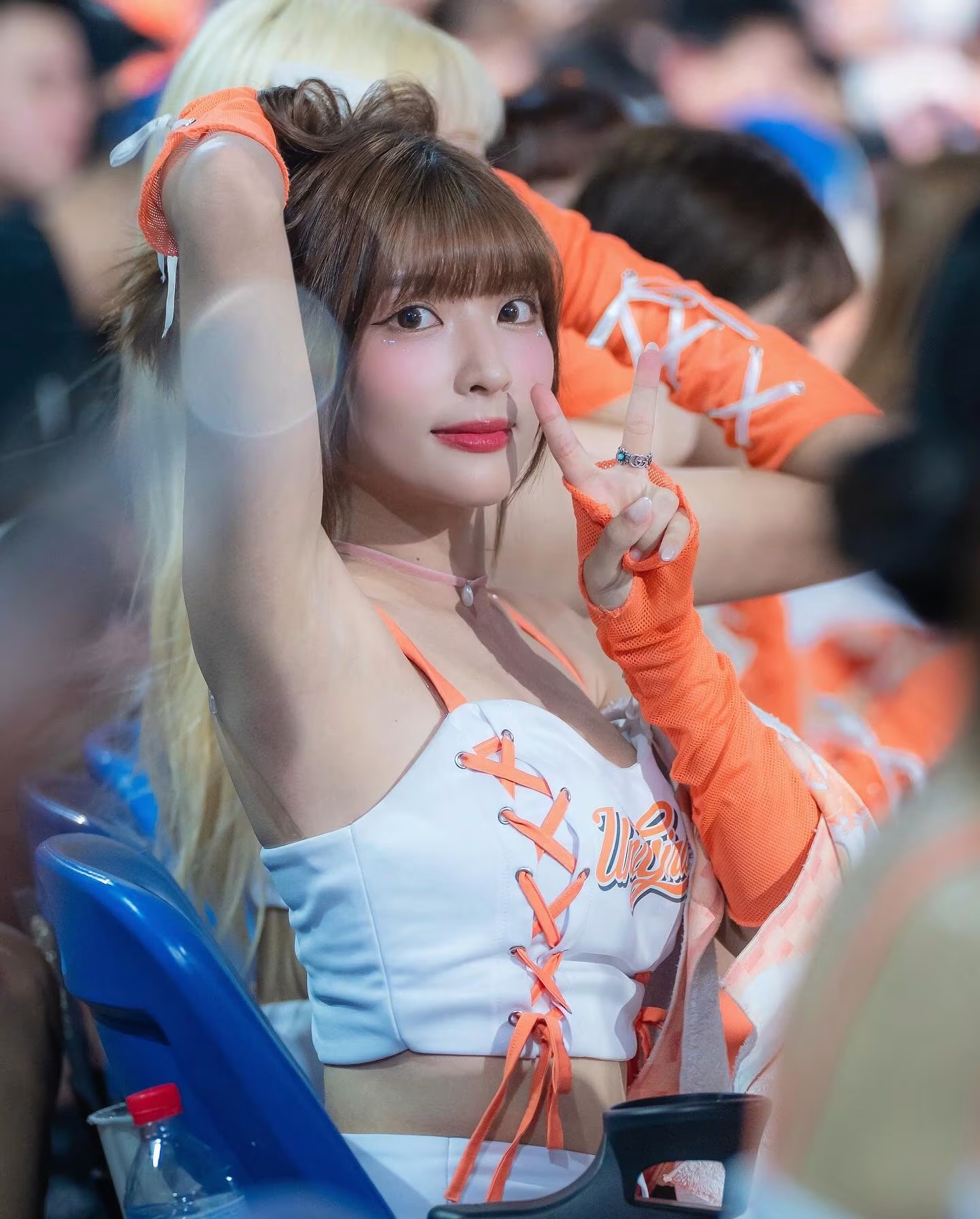 球場熱度爆表！林瑟七 甜美顏值長髮啦啦隊女神 火辣指數破表 (15P)