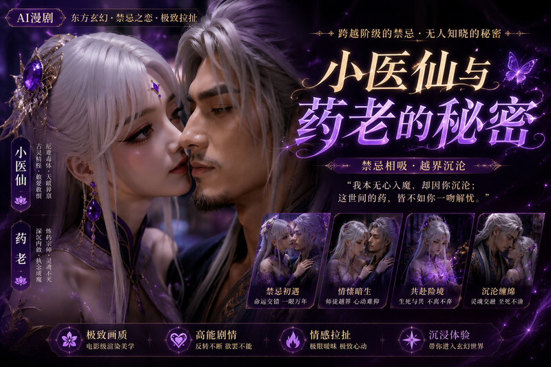 AI漫剧 小医仙与药老之间激情缠绵的秘密关系