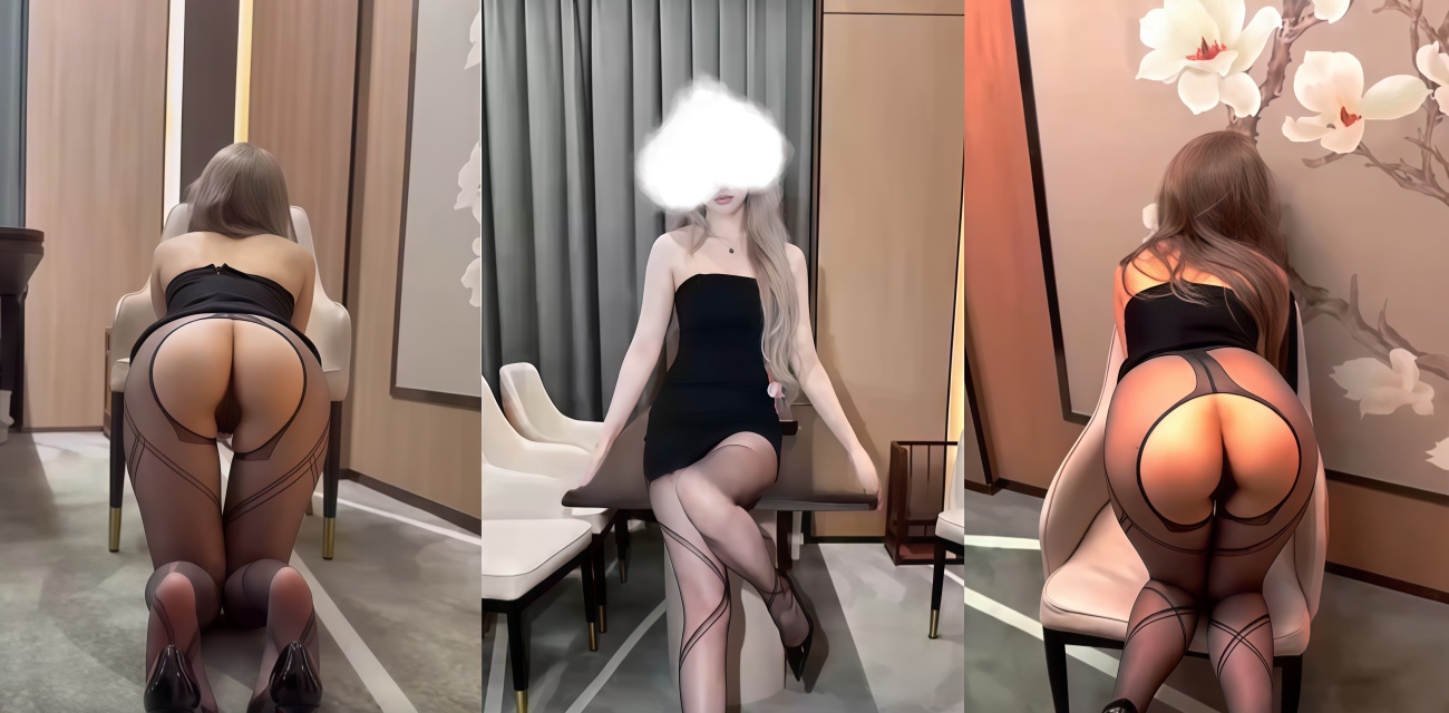 推特足控原创博主深情小K 条纹黑丝高跟包臀裙啪啪 椅子上狠狠后入