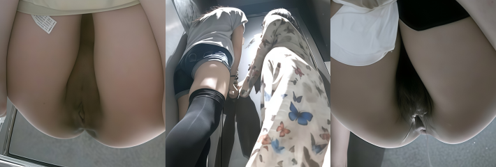 酒吧厕所偷拍系列 美女和闺蜜一起放尿 后拍视角沉浸式观赏肥臀嫩穴