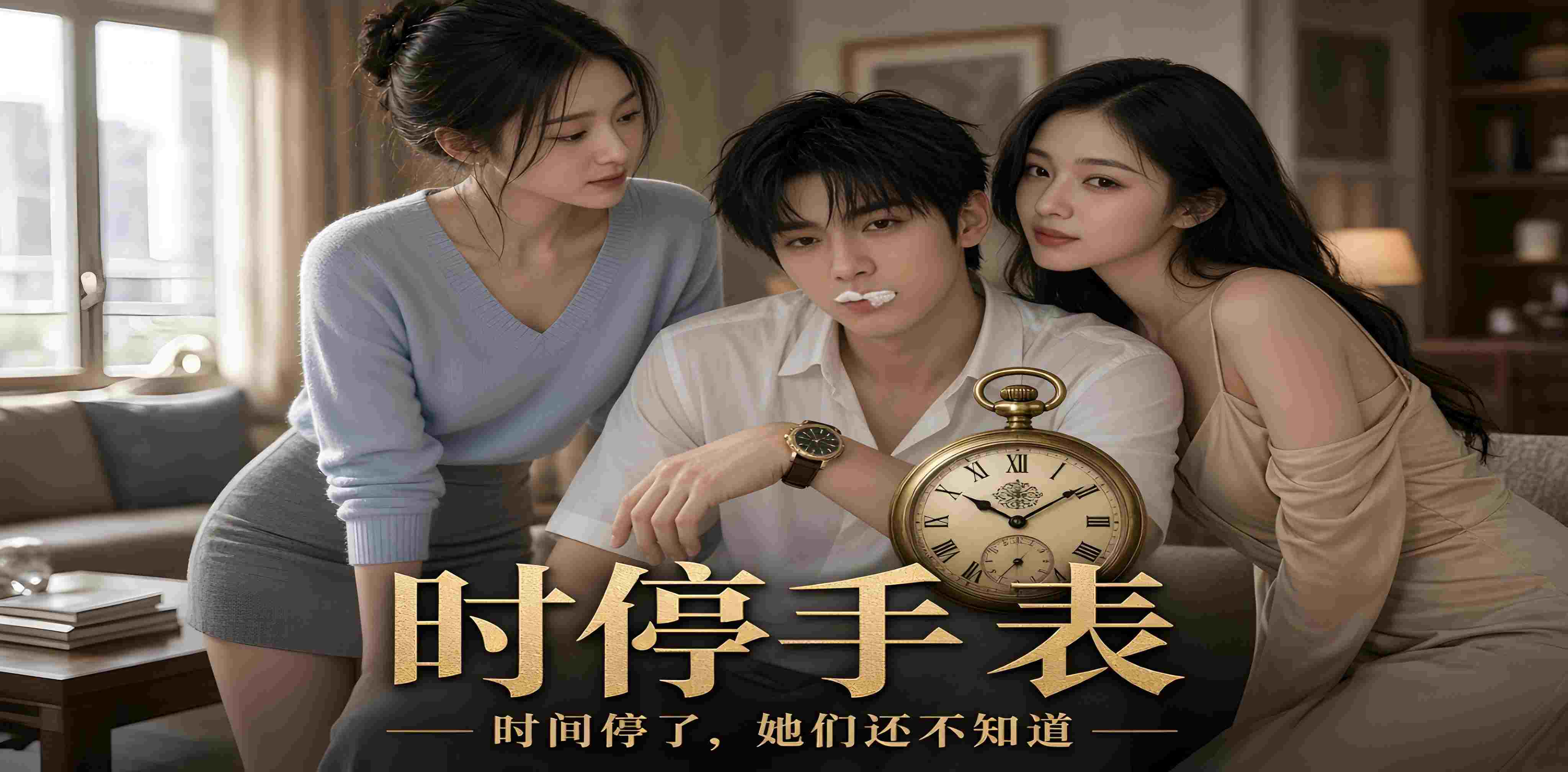ai成人短剧 时停手表 男主戴上表 客厅里把姑妈巨乳吸到喷奶 超市给妈妈塞跳蛋震到腿软